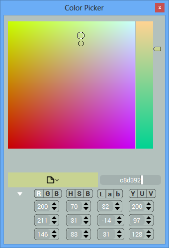 just color picker visual studio 2017